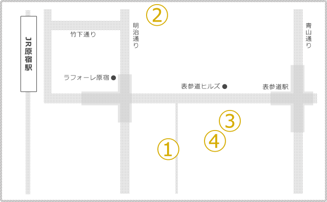 表参道の周辺地図